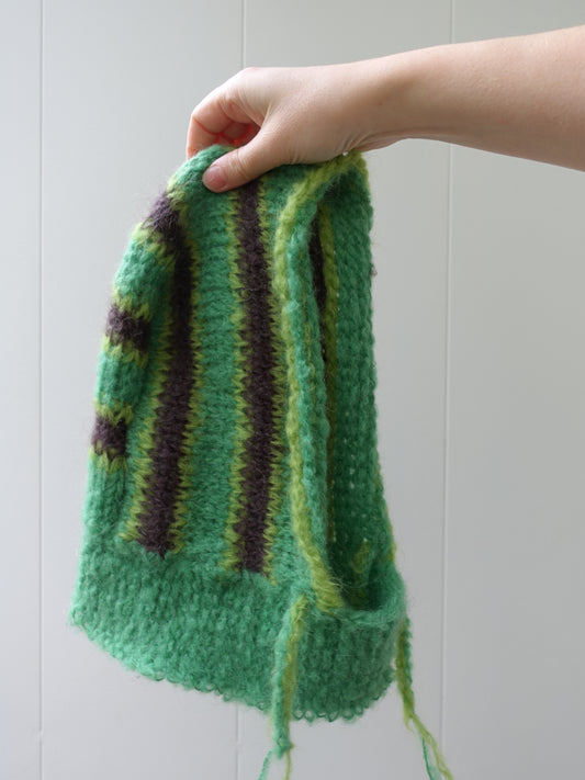 Balaclava green and brown stripes