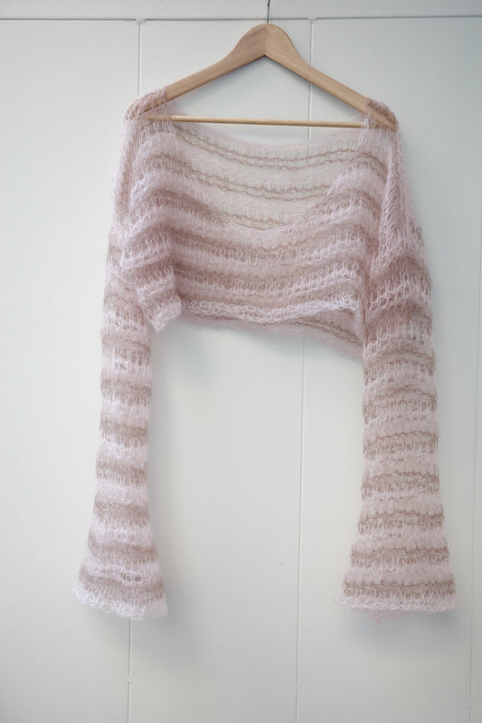 Striped cropped sweater