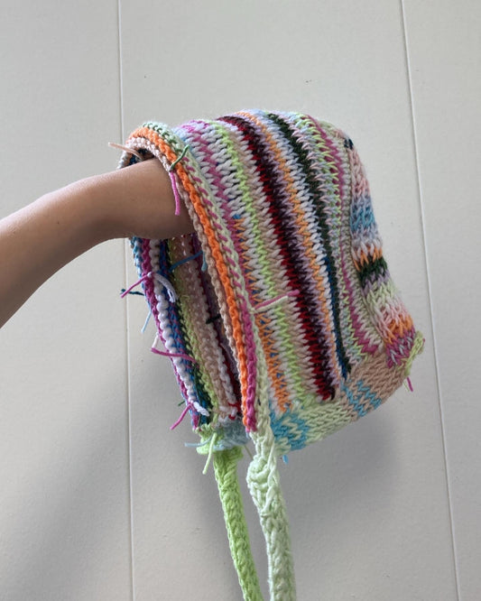 Colorful Merino bonnet