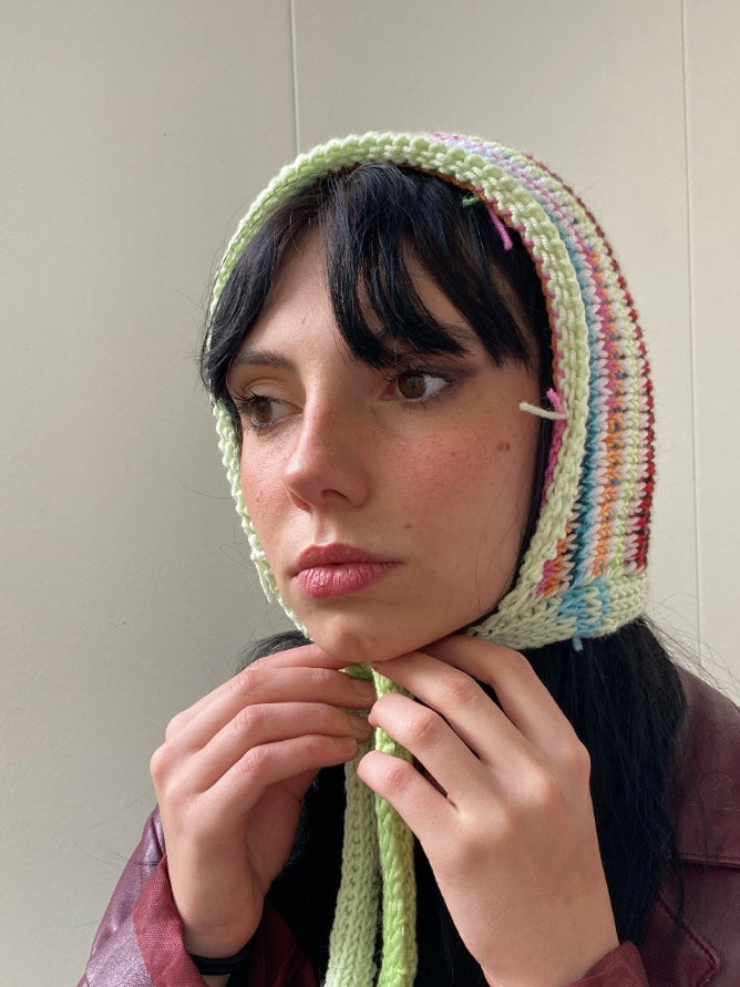 Colorful Merino bonnet