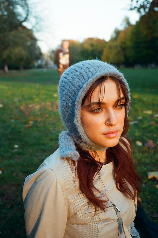 Rich Gray Alpaca Bonnet