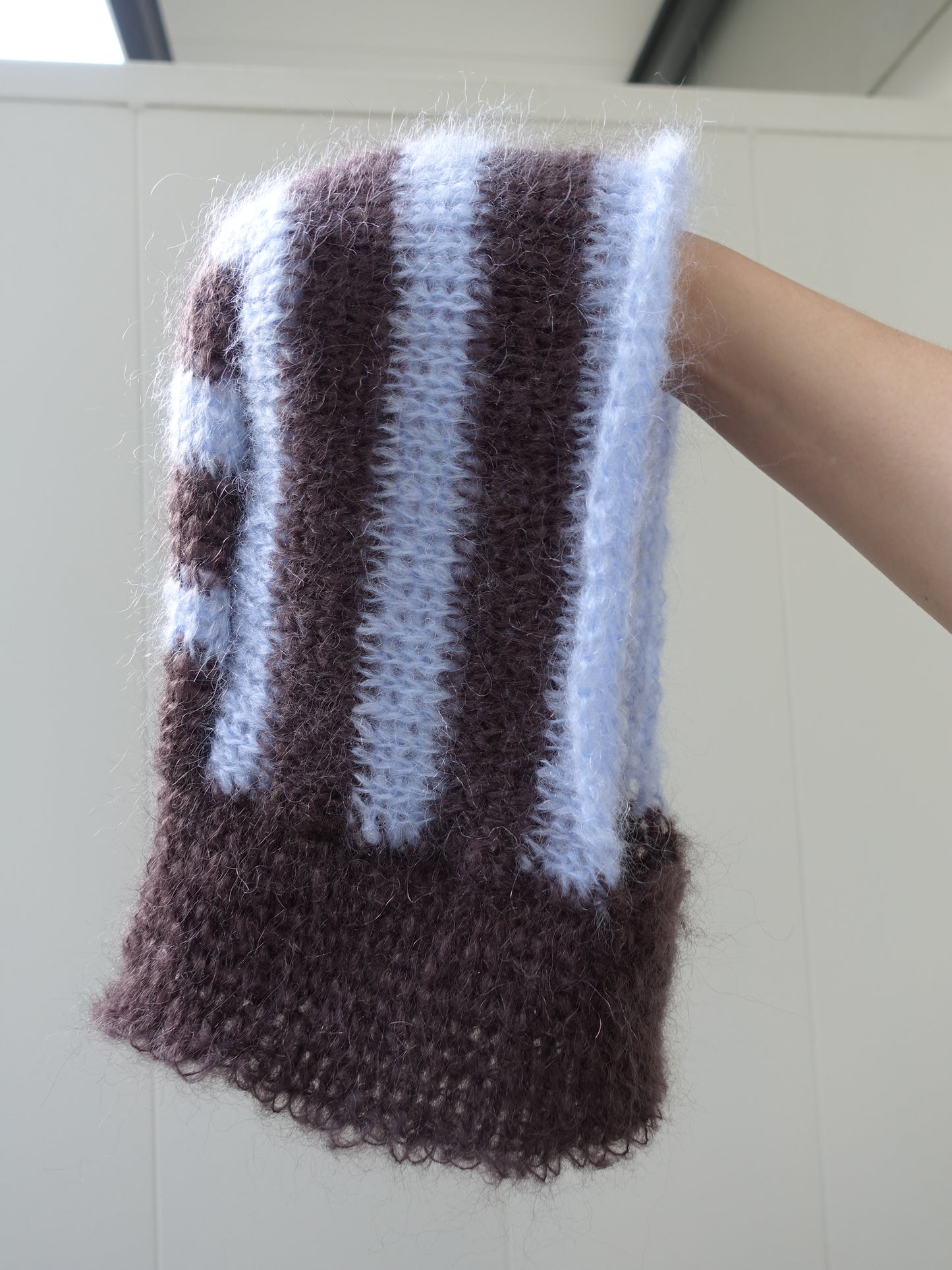 Balaclava blue and brown