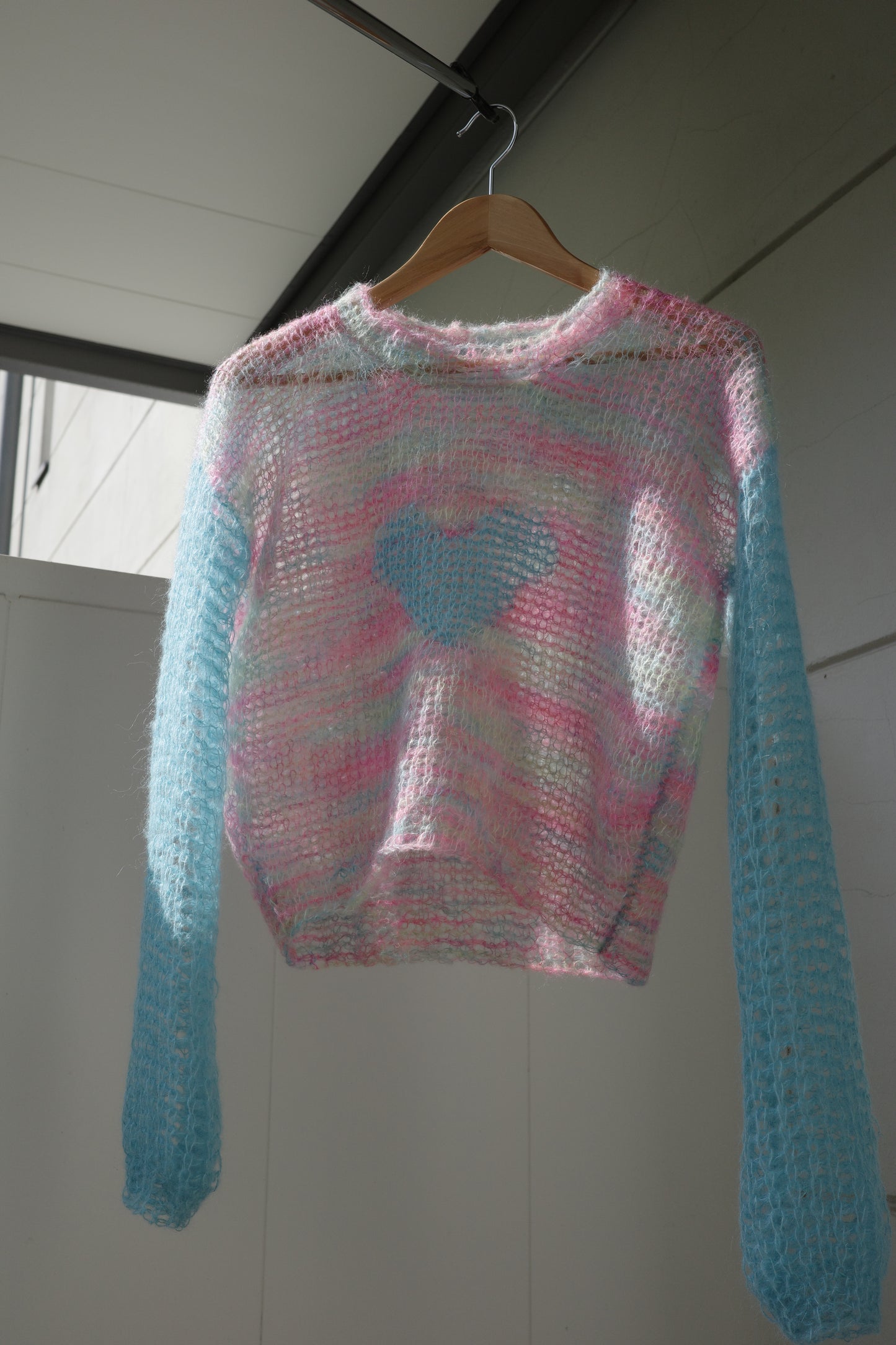 The blue heart mohair sweater