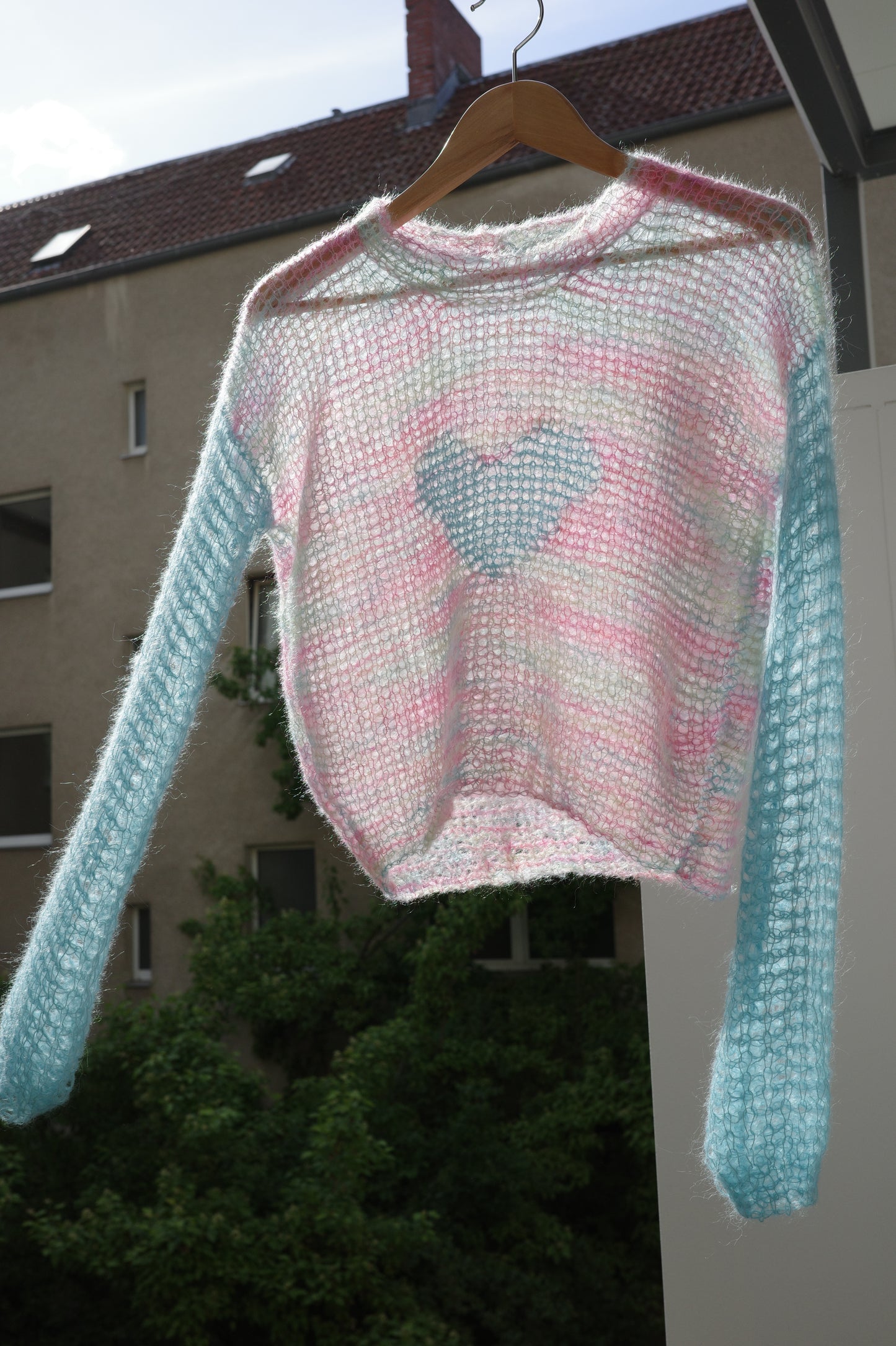 The blue heart mohair sweater