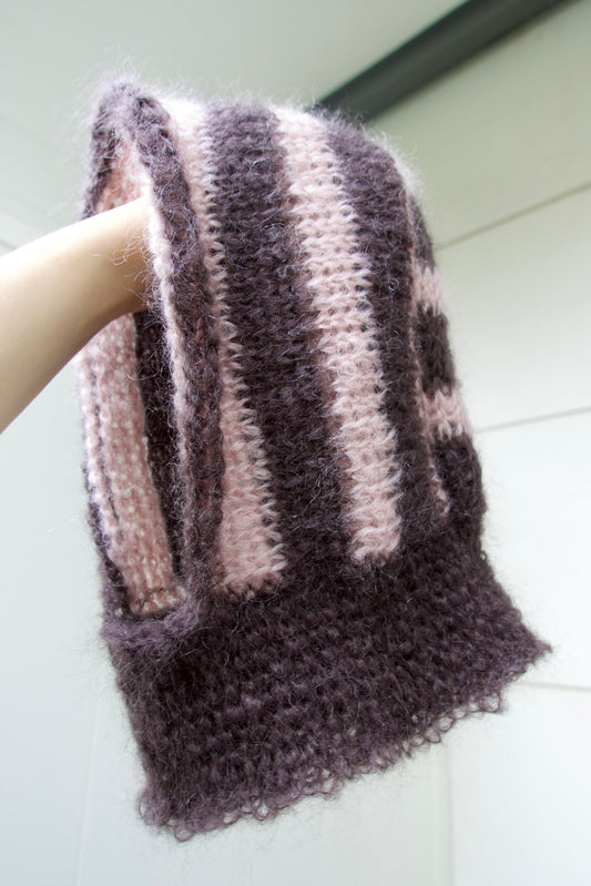 Balaclava brown and pink