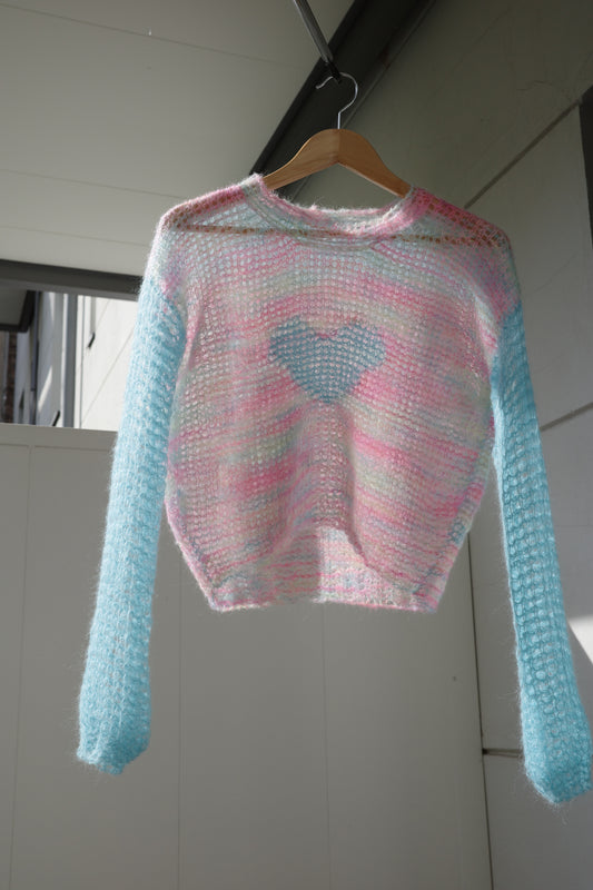 The blue heart mohair sweater