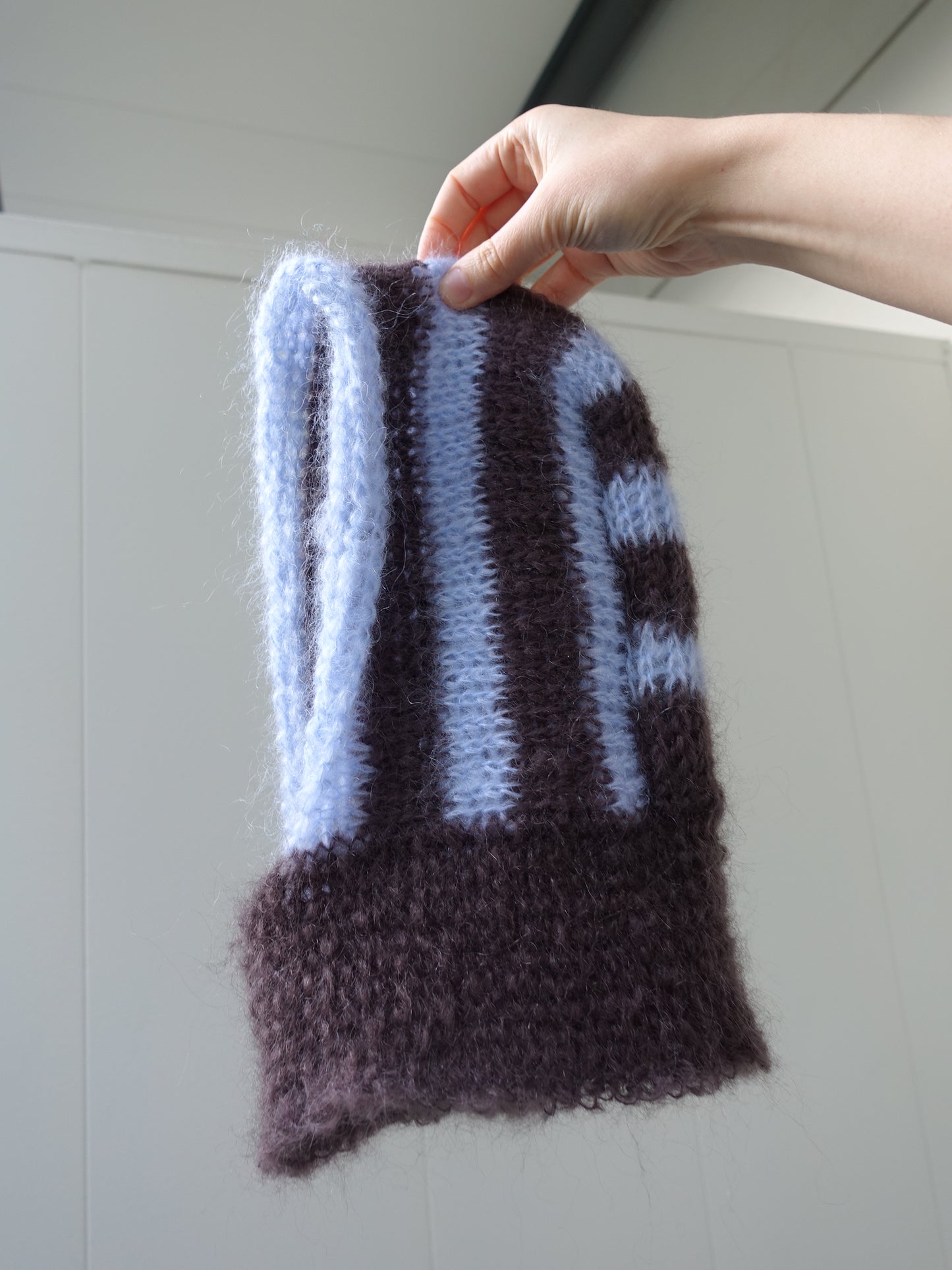 Balaclava blue and brown