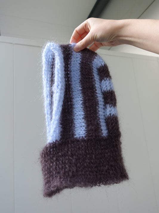 Balaclava blue and brown