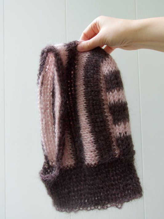 Balaclava brown and pink