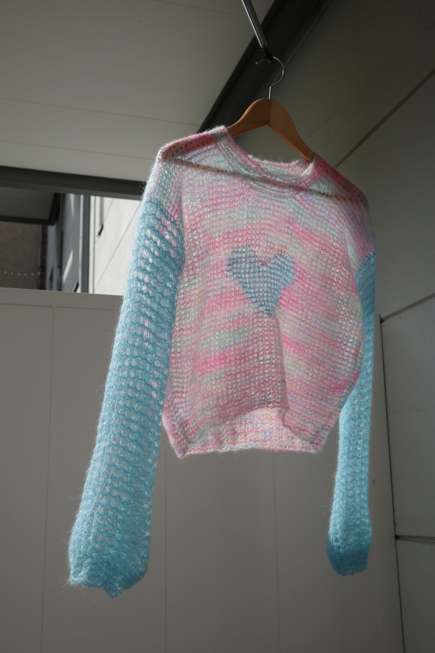 The blue heart mohair sweater