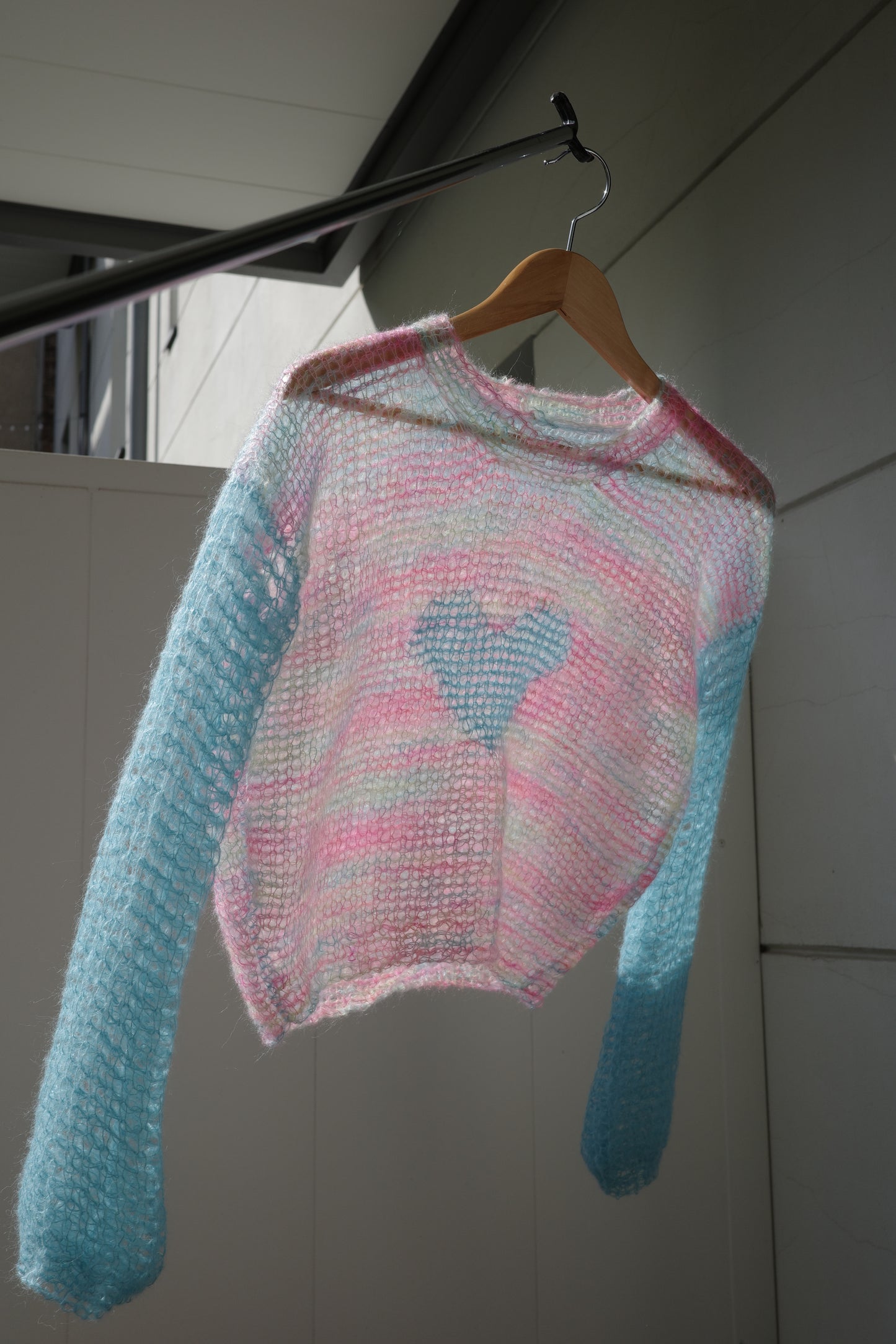 The blue heart mohair sweater