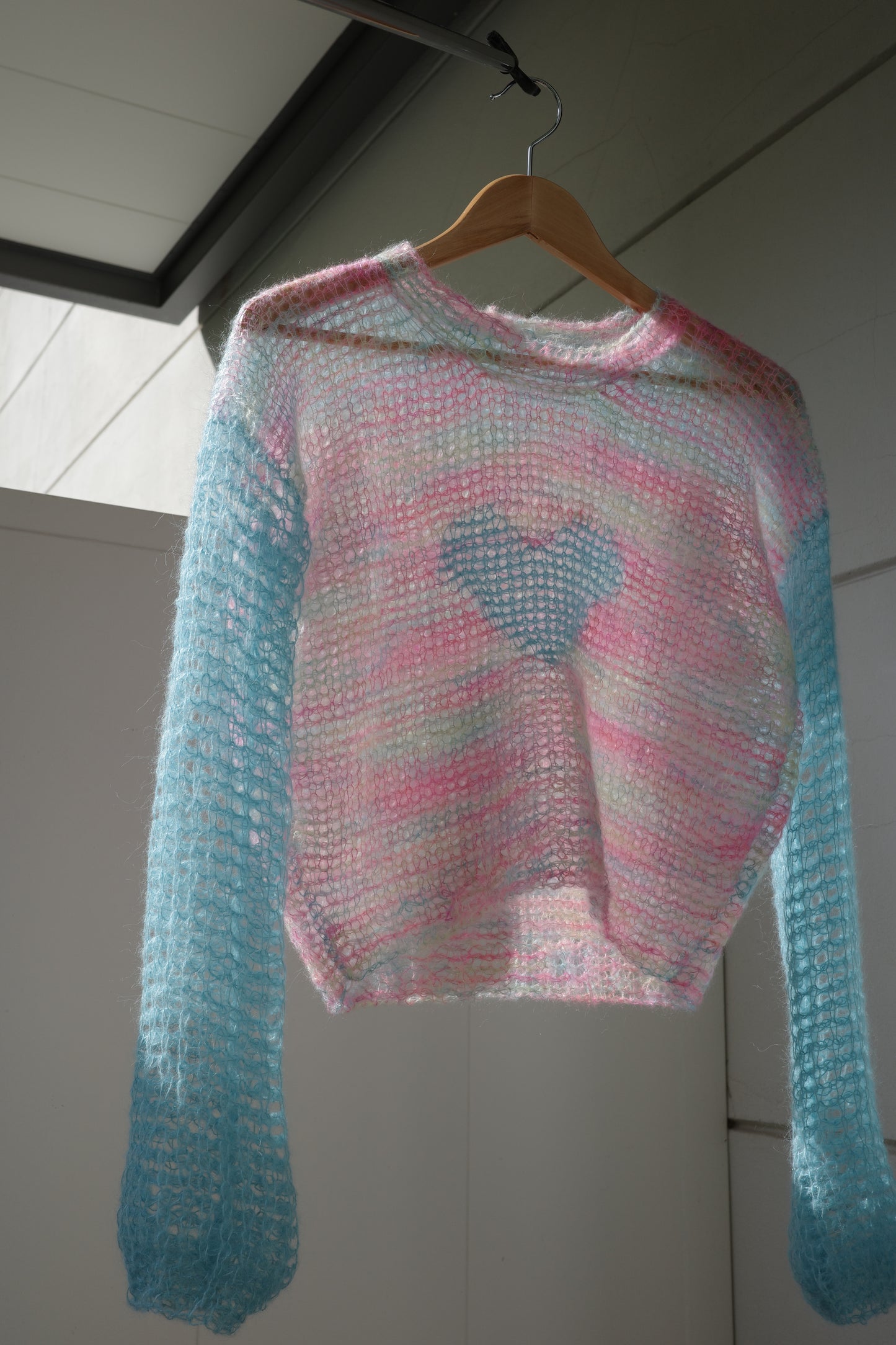 The blue heart mohair sweater