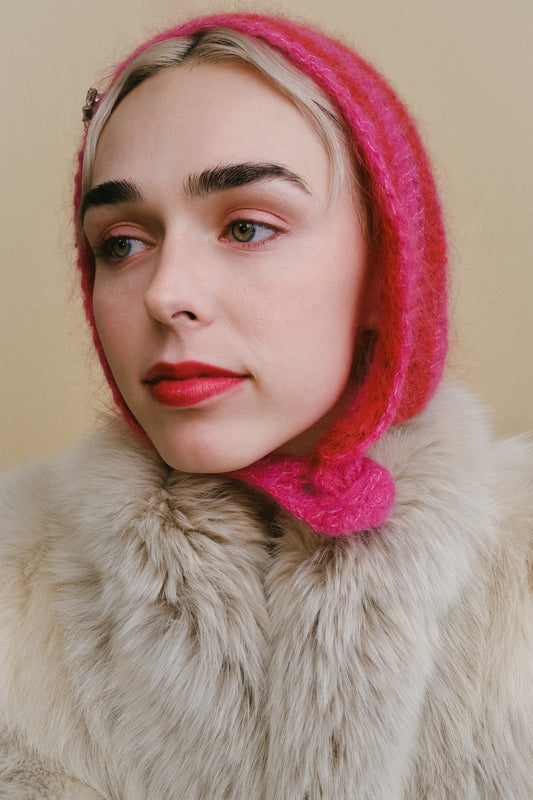 Pink and Red bonnet