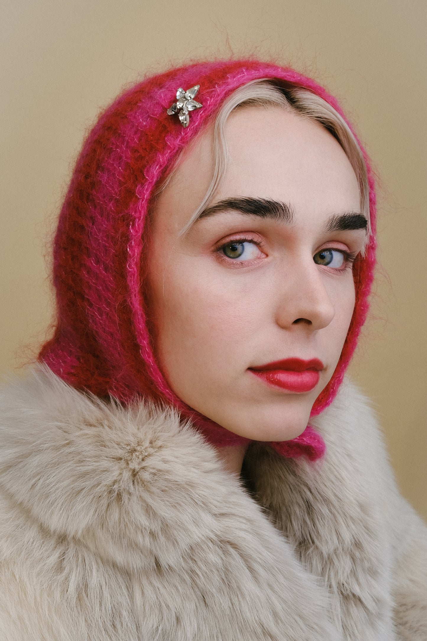 Pink and Red bonnet