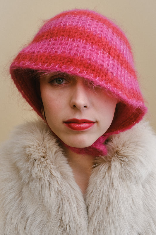 Pink and Red bonnet