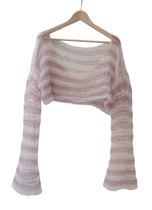 Striped cropped sweater