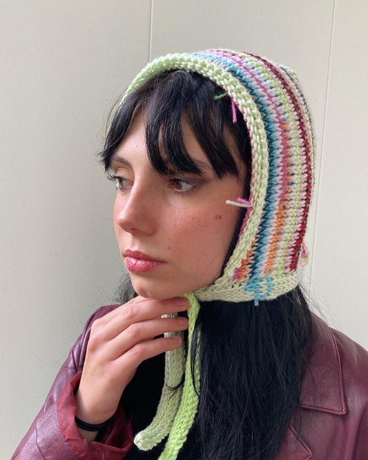 Colorful Merino bonnet